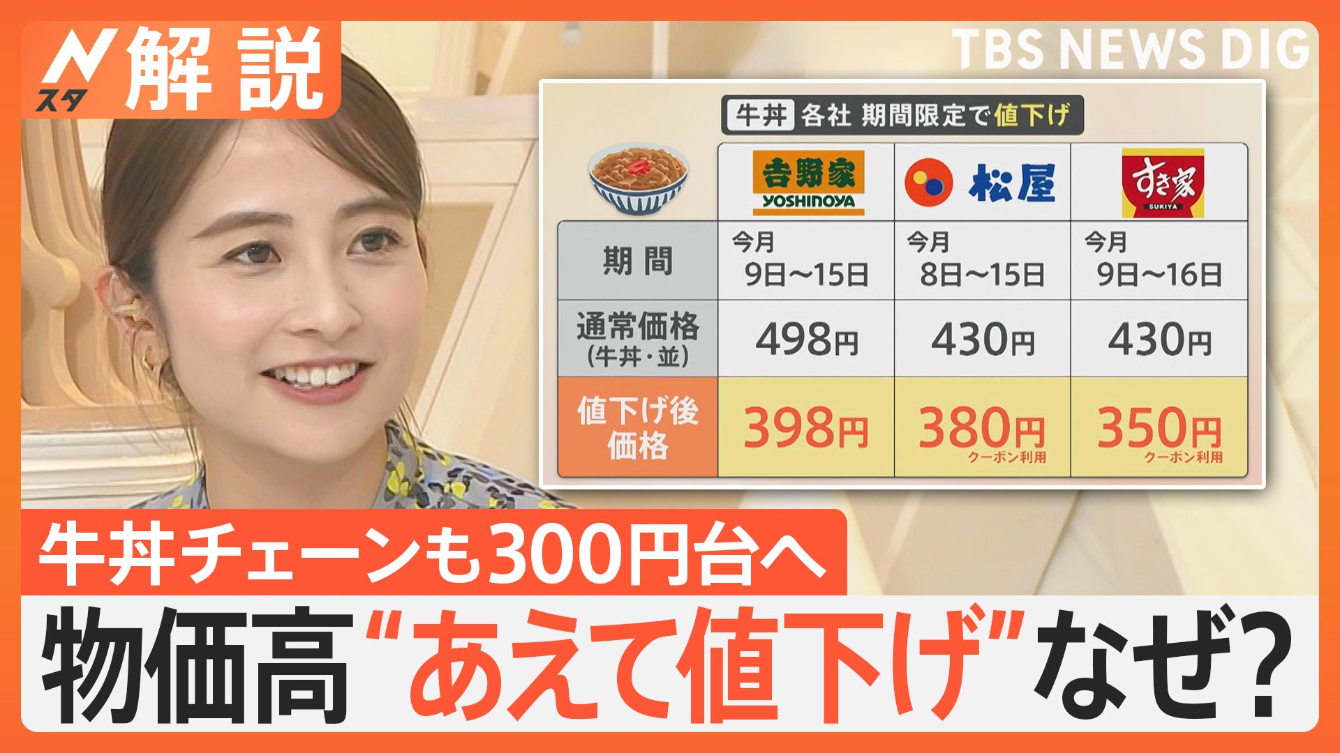 なぜ？物価高の今 “あえて値下げ”が続々　値上げの企業は誤解を解くような広告で話題に【Nスタ解説】