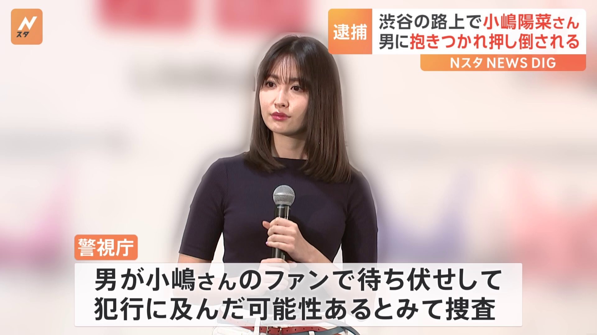 「腕を掴んだことは間違いない」小嶋陽菜さんに突然抱きつき押し倒したか　ファンとみられる外国籍の40代男を現行犯逮捕　警視庁