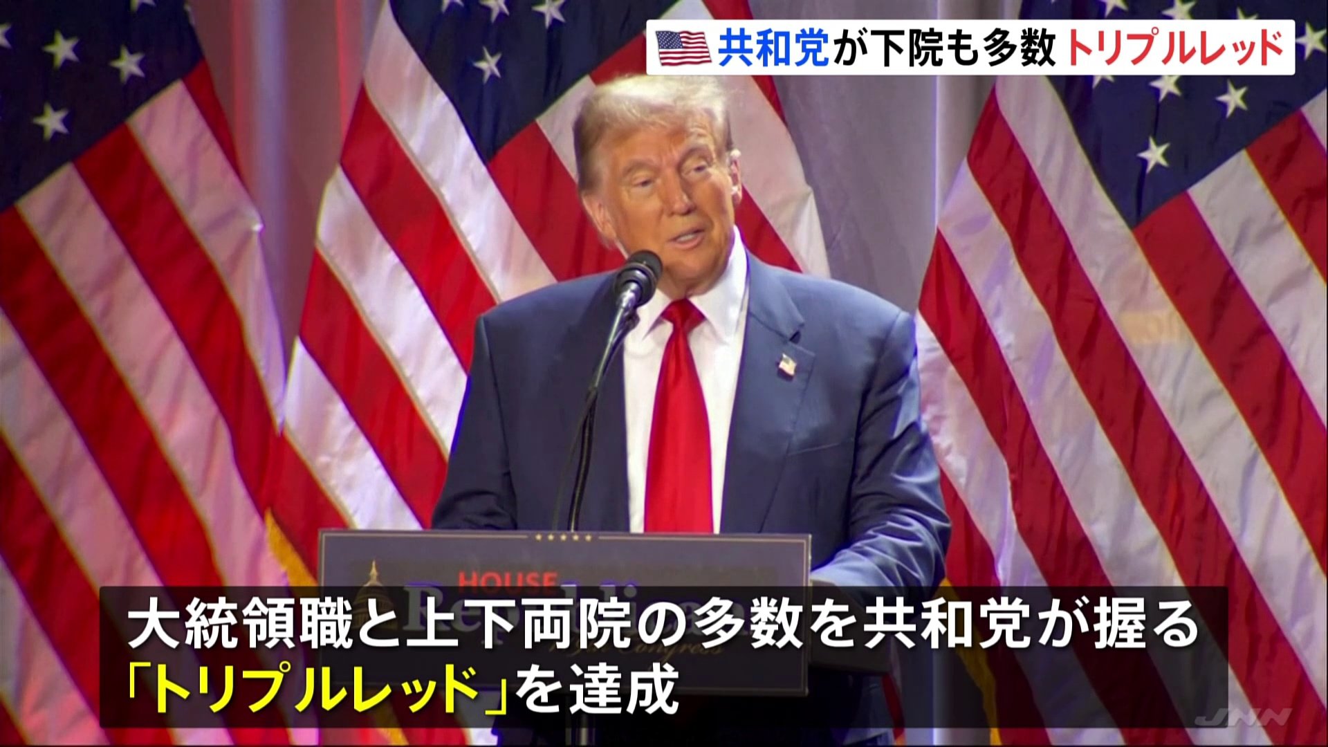 米・共和党　下院も多数確実に 「トリプルレッド」達成でトランプ新政権に追い風