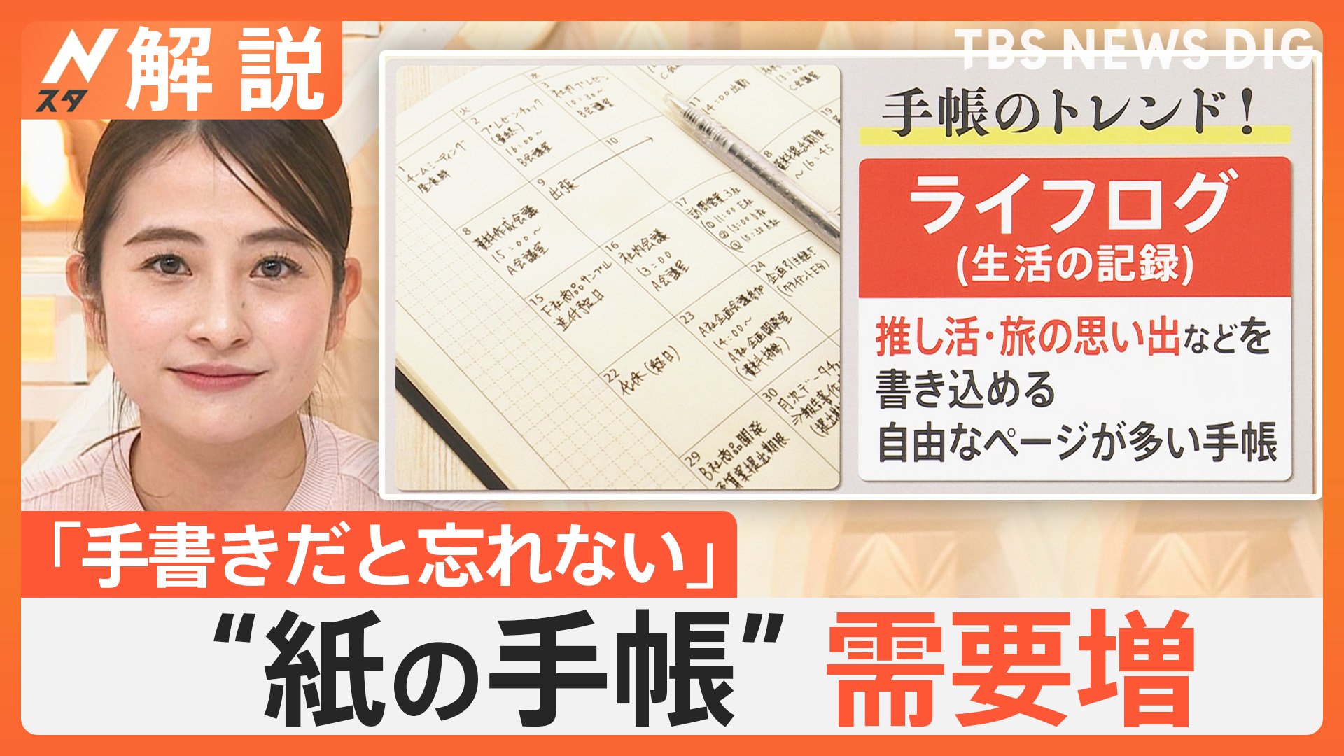 スマホ時代になぜ“紙の手帳”？予定を記入するだけじゃない、トレンドは「ライフログ」【Nスタ解説】