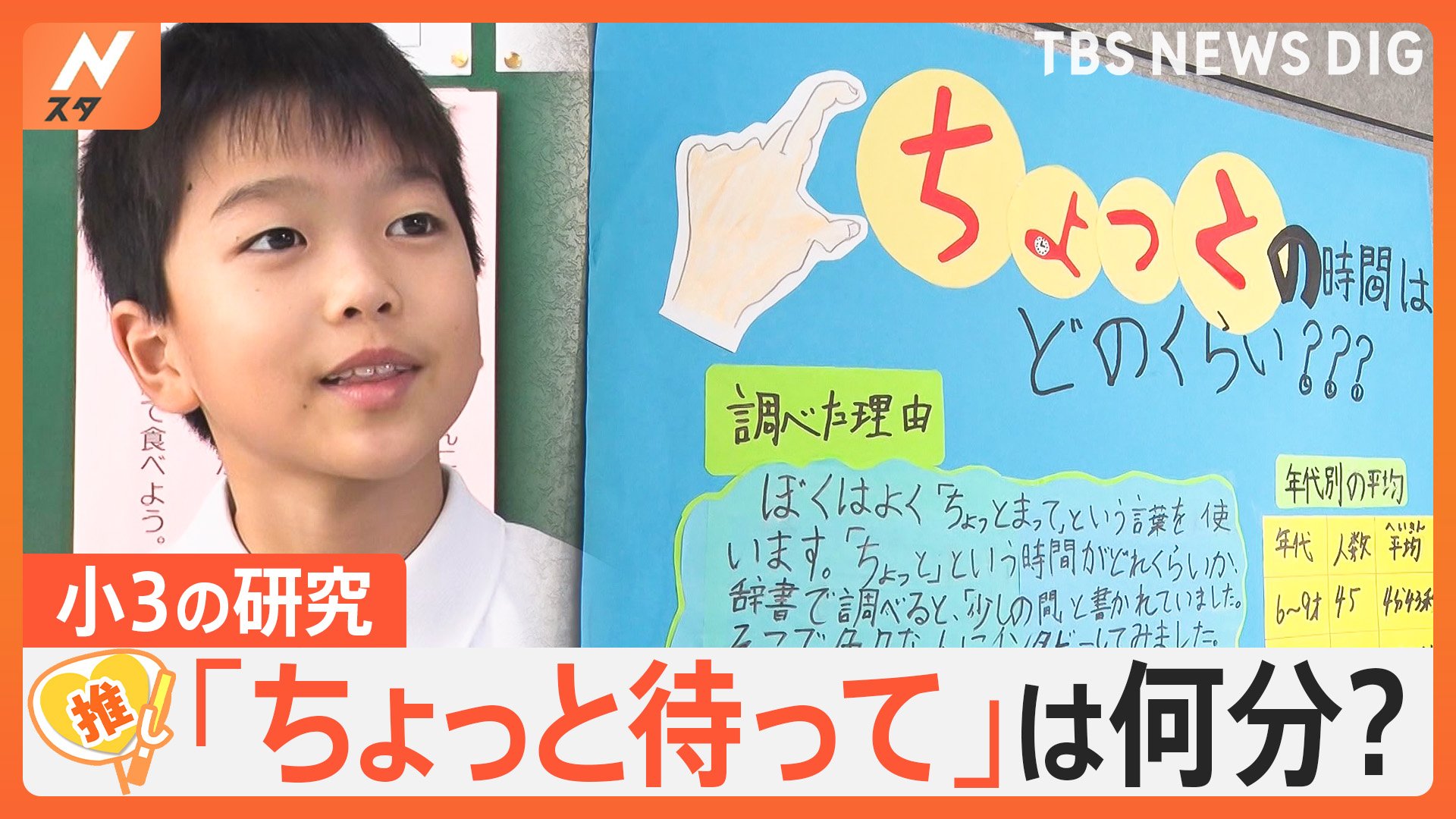 「ちょっと待って」何分待てる？小学校3年生が調査すると…【ゲキ推しさん】