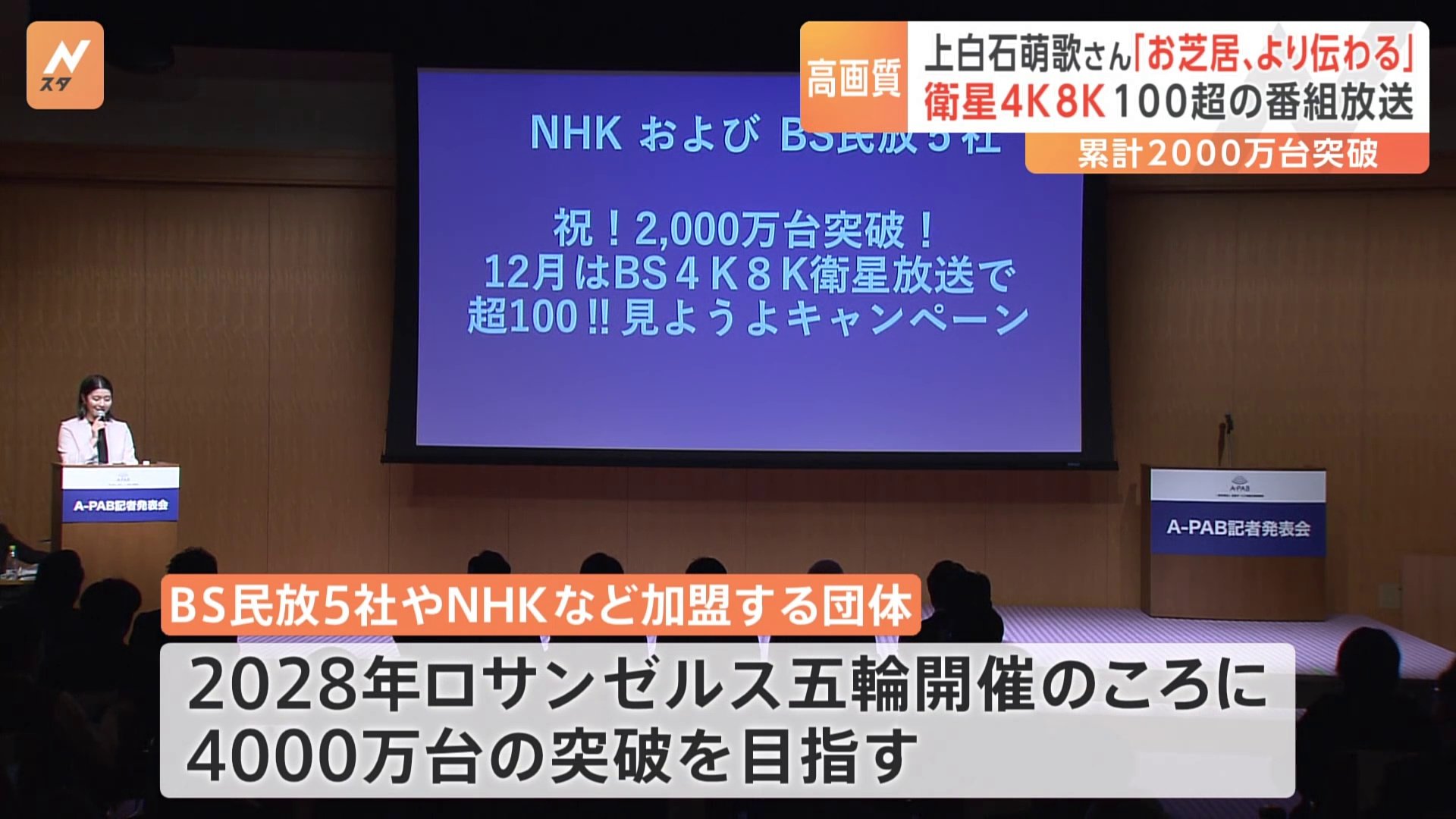 視聴可能なテレビ・チューナーは累計2000万台超　4K・8Kで100番組超 放送へ