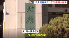 11月の貿易収支、1176億円の赤字　赤字は5か月連続