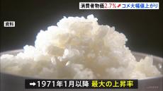 コメ類は63.6%と大幅な上昇 11月の「消費者物価指数」2.7％アップ　1971年以降で最大の上昇率