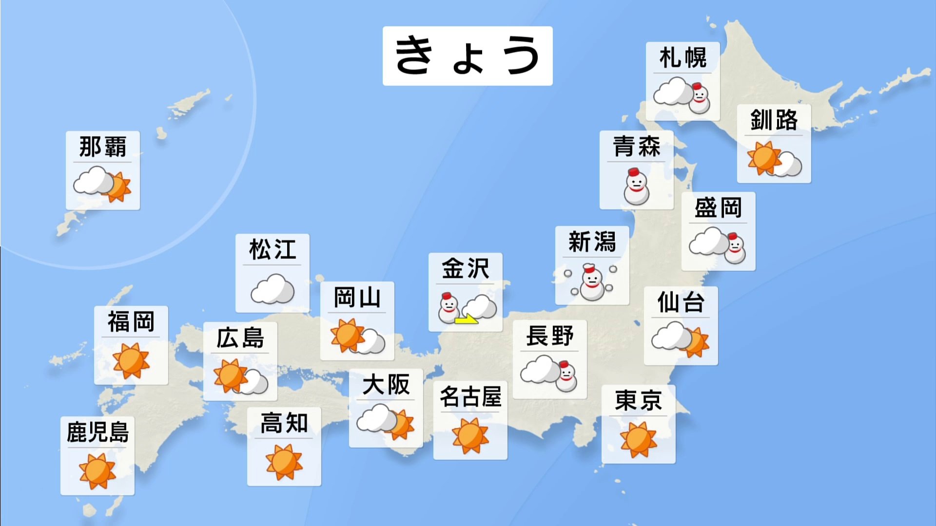 日本海側は雪続く　積雪さらに増えるおそれも　なだれにも注意　晴れる太平洋側も北風冷たく