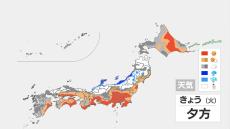 きょう（7日）の天気　日本海側は広く雨や雪　午後も雨や雪の降る所が多くなる見込み　落雷や突風にも注意