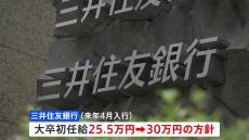 三井住友銀行　初任給4万5000円アップの30万円へ 大手銀行では初