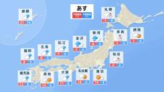 【今週の天気】“気温の変化”大きく 東京は15日（水）最高気温15℃も16日（木）はひと桁に