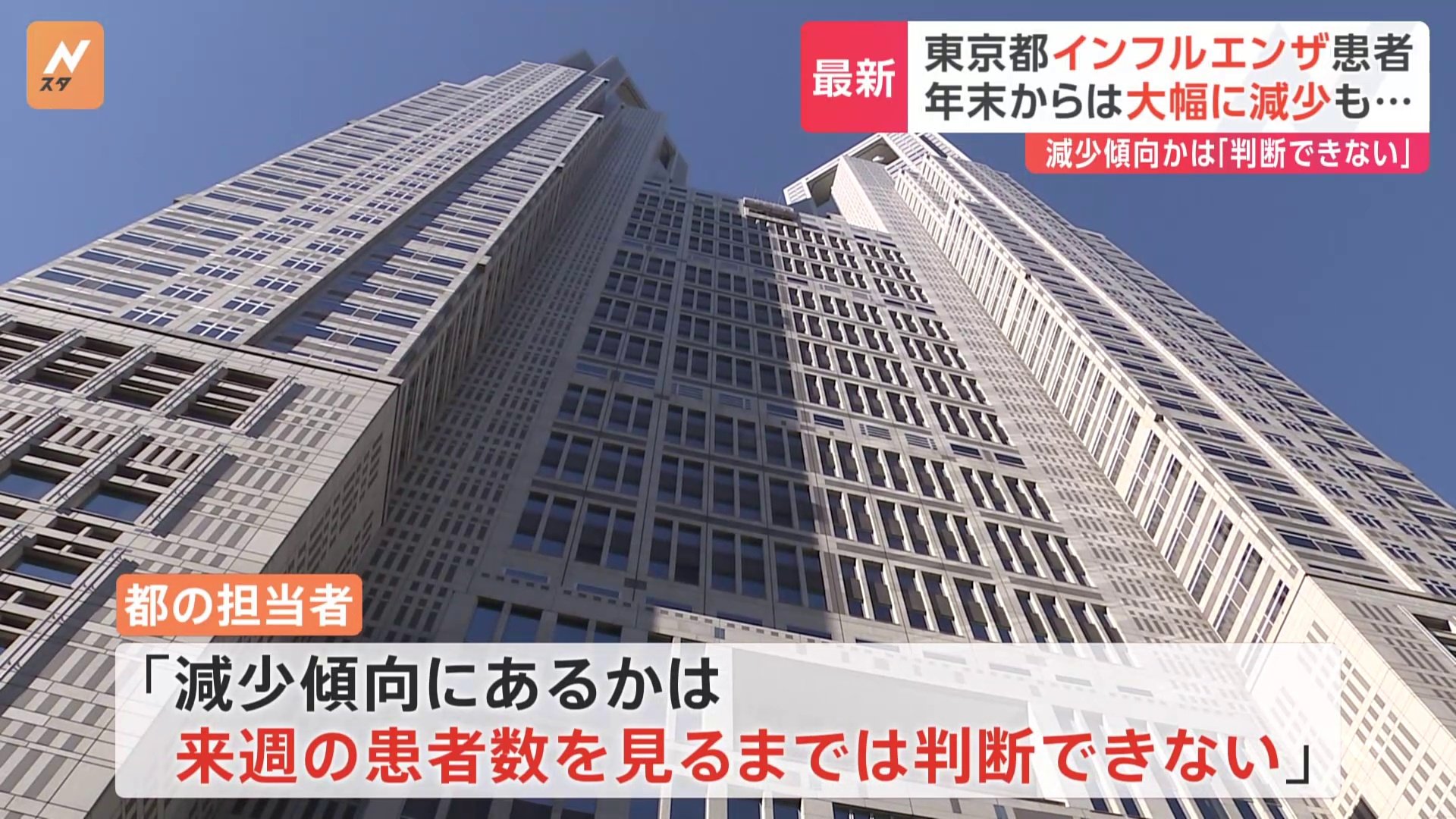 東京都のインフルエンザ患者報告数、1医療機関あたり「21.93人」　前週から約1.6倍に増加