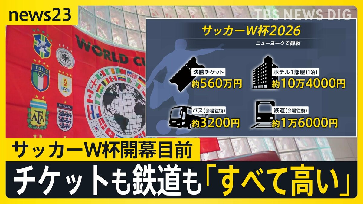 サッカーW杯開幕まで3日 決勝戦のチケット“560万円”…開催地アメリカ