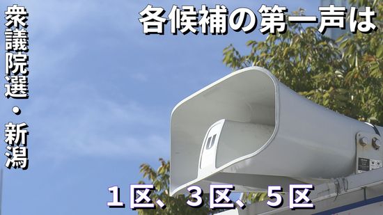 【衆院選公示】新潟１区・３区・５区　各候補の第一声は？　　