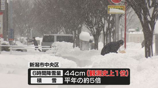 新潟市の積雪は平年の5倍に　「ここまで降られるときつい」市民は除雪作業に追われる《新潟》