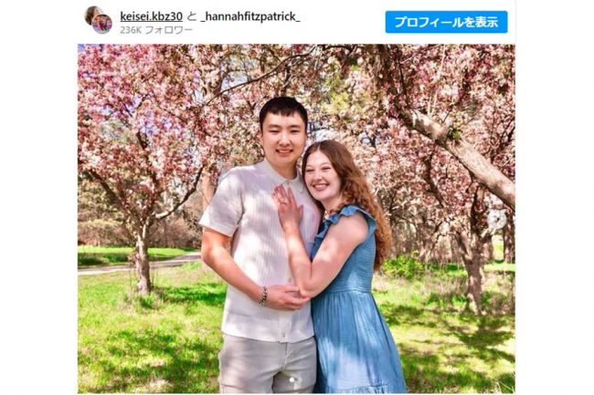 バスケ富永啓生と婚約者が東京デート　続々と日本愛を告白「最高でした」「なんて美しい場所！」