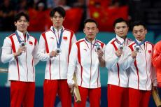 体操団体戦は衝撃の結末　金メダル目前2度落下に中国ネット大荒れ「1度ならず2度も…あまりに酷い」日本Vで批判噴出