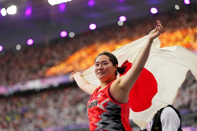 五輪の日本人金メダルで君が代が流れた場所に列島感動　「国歌聞いて初めて涙出た」北口榛花の歴史的快挙