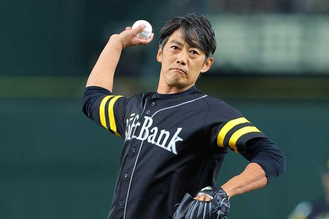 大物俳優のノーバン始球式喝采