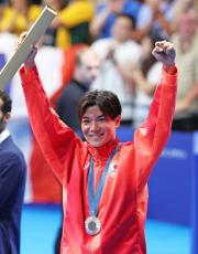 【競泳】銀メダルの松下知之　日本勢唯一の表彰台も「チーム全体で競泳界を盛り上げていきたい」