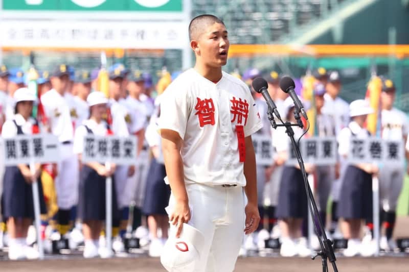 【甲子園】開会式リハーサル　選手宣誓の智弁和歌山・辻旭陽「『智弁』の文字を胸に…」