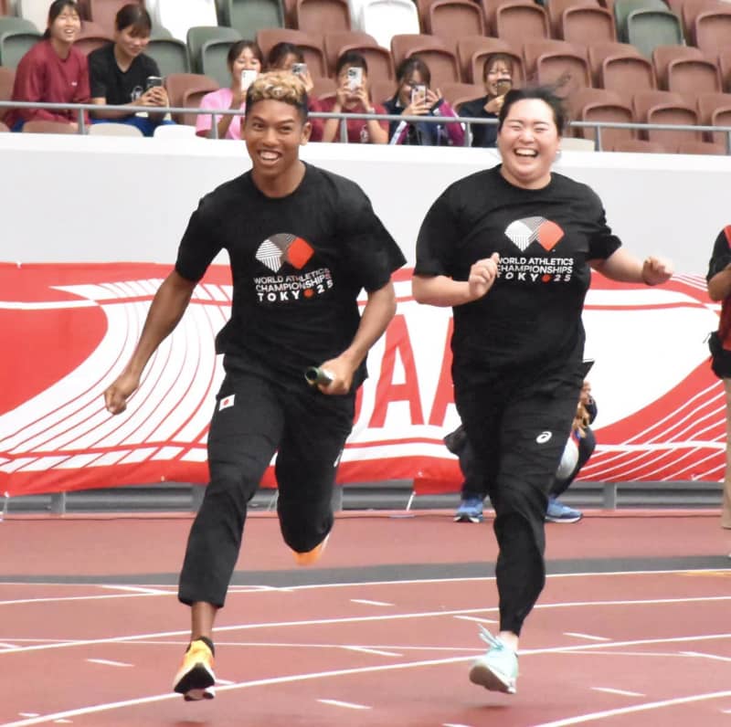 【陸上】北口榛花は織田裕二の無茶ぶりにも笑顔　世界陸上は「ぜひリレーにダブルエントリーで」