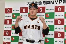 【巨人】岡本和真が９、１０月度の月間ＭＶＰ賞を受賞「苦しまない年なんてないが…」