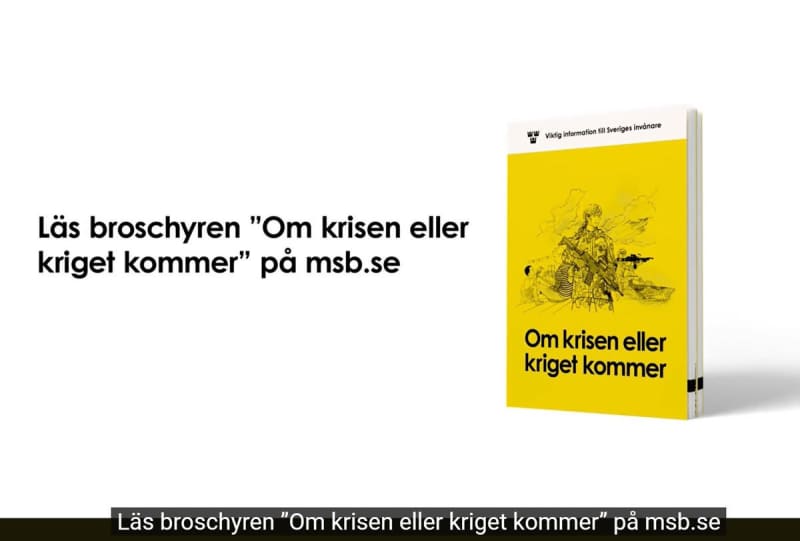 スウェーデン政府がパンフレット「戦争が起こったら」を５２０万世帯に配布