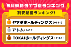 10万円以下で買える人気優待銘柄！「株主優待検索」で選ぶ9月優待株ランキング