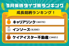 株価上昇・急成長に期待満点の優待銘柄！「株主優待検索」で選ぶ9月優待株ランキング