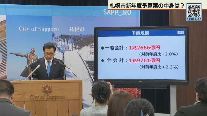 札幌市の2025年度予算案　1兆2600億円超と過去最大