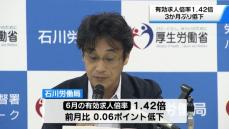 石川の有効求人倍率3か月ぶりの低下　能登半島地震の影響で奥能登は0.69倍