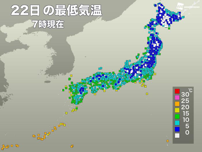 
東京都心で今季最低気温を更新　盛岡では初霜を観測
        