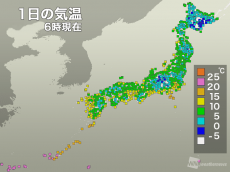 
名古屋は今季初の一桁気温　長野では-6℃の冷え込みに
        