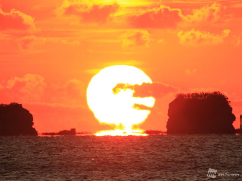 
2018年 大晦日の夕暮れ　太平洋岸で”だるま夕日”もみえた
        