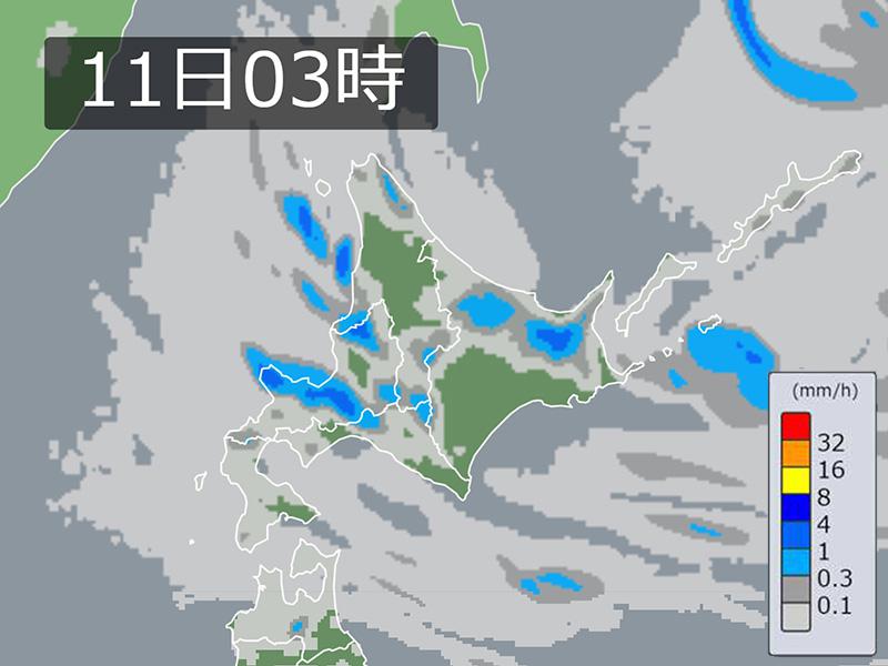 
11日(金)　札幌中心部で10cm超のまとまった雪に
        