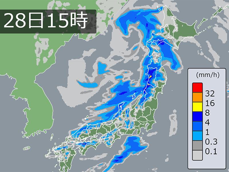 
週明けの北日本と北陸　雨や雪／風が強まり、路面状況も悪化
        