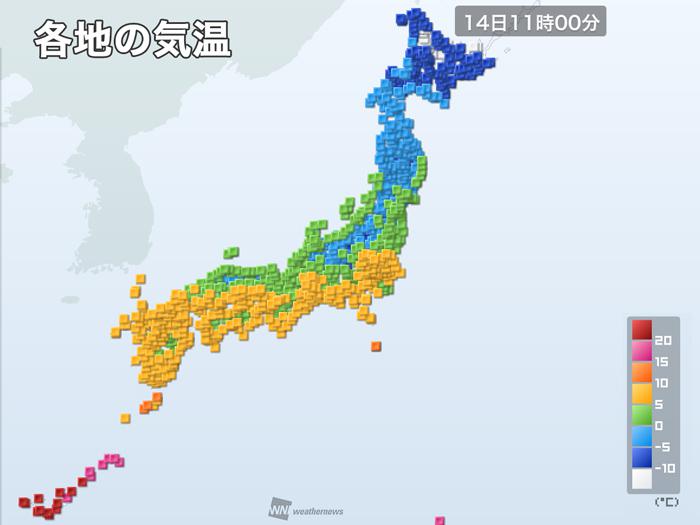 
寒いバレンタインデー　昼間も10℃そこそこ
        