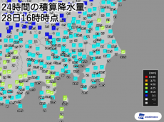 
東京など関東各地で今年一番の雨　ピークは夕方まで
        
