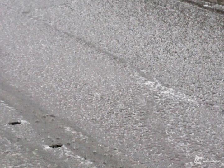 
静岡で道路が白くなるほどの雹　発達した雨雲が通過
        