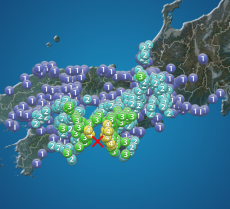 
徳島県・和歌山県で震度4の地震　津波の心配なし
        