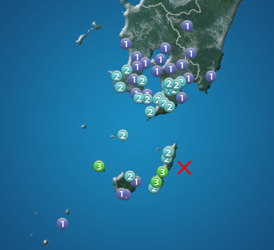 
鹿児島県で震度3の地震発生
        