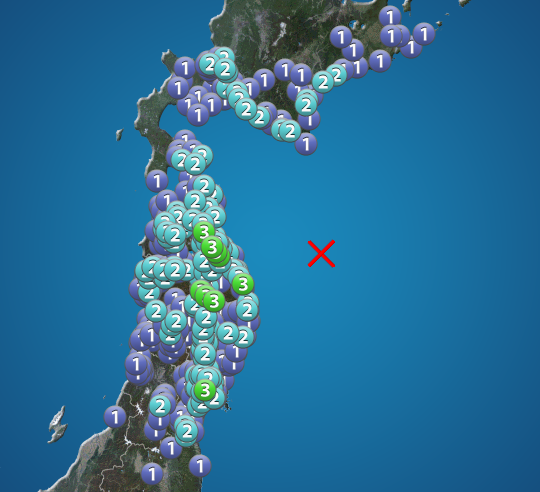 
三陸沖でM6.0の地震　津波の心配なし　最大震度3
        