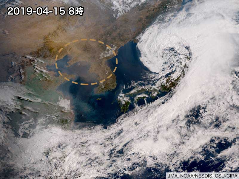 
明日　黄砂飛来か　日本への影響はほぼなし
        