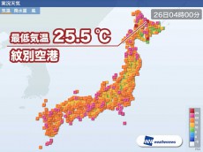 
北海道　昨晩は一部で熱帯夜に　35℃以上の猛暑日となる可能性も
        