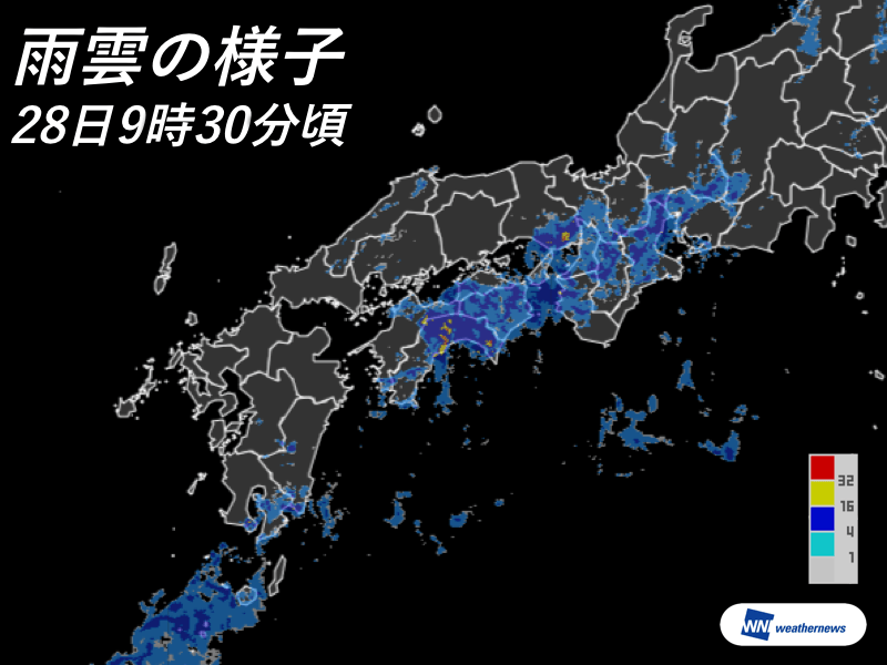 
西日本で1週間ぶりの雨　長崎で100mm超
        