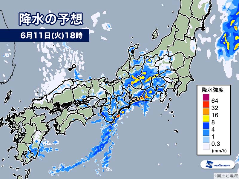 
中部から中四国で雷雲発生　今夜にかけて激しい雷雨の可能性も
        