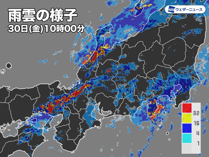 
京都や大阪など　昼過ぎにかけて激しい雨のおそれ
        