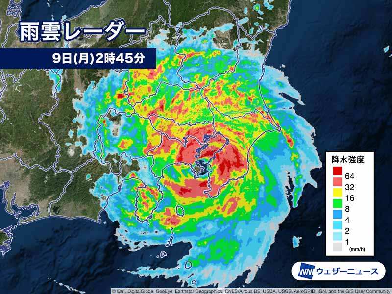 
台風15号　神奈川県三浦半島付近を通過
        