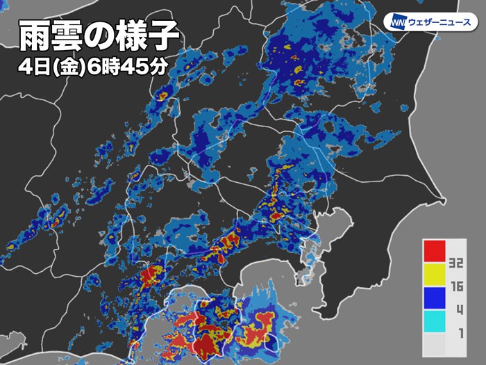 
東京など関東で出勤時間は本降りの雨　強風にも注意
        