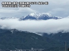 
中部山岳の山々が雪化粧　富山地方気象台は立山の初冠雪を発表
        