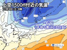 
季節一気に前進　北海道は次の週末雪景色
        
