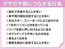 
普段の習慣が原因かも　ガサガサ唇につながる行為とは
        